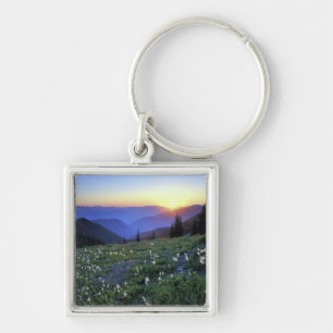 Obstruciton Point Sunset, Olympic NP, WA, USA Key Ring