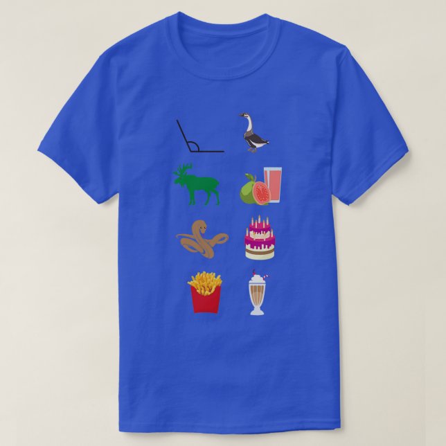 Obtuse rubber goose green moose guava juice Vertic T-Shirt (Design Front)