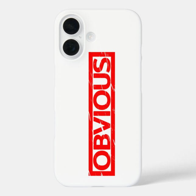 Obvious Stamp Case-Mate iPhone Case (Back)