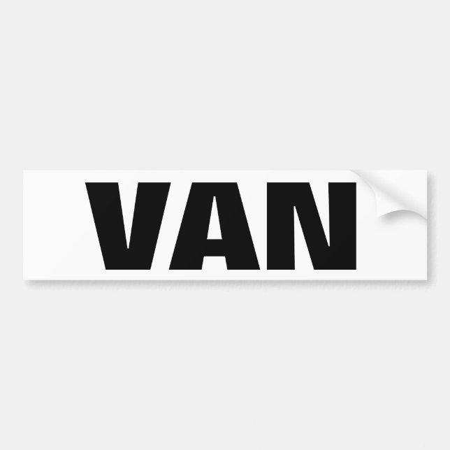 Obvious Van Bumper Sticker (Front)