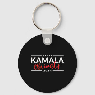 Obviously Harris Waltz 2024 Election Kamala Harris Key Ring