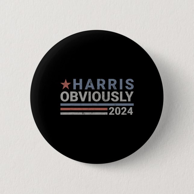Obviously - Kamala 2024  6 Cm Round Badge (Front)