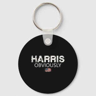 Obviously Usa Flag Kamala Harris For President 202 Key Ring