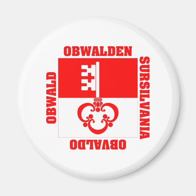 Obwalden Switzerland Canton Flag Magnet (Front)