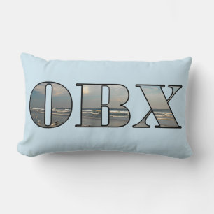 OBX Beach Text Lumbar Cushion