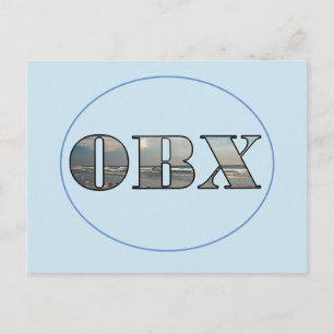 OBX Beach Text  Postcard