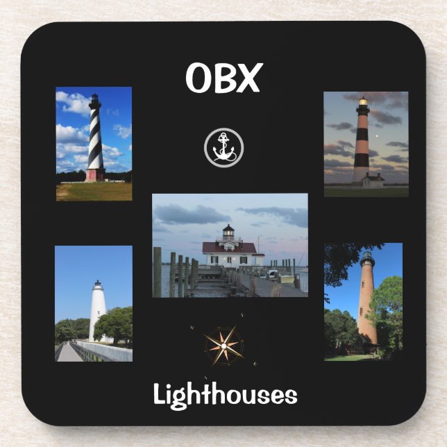 OBX lighthouse Coaster (Front)
