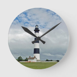 OBX Lighthouse Round Clock