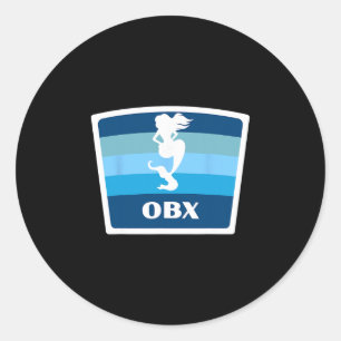 Obx North Carolina Nc Mermaid Outer Banks Vacation Classic Round Sticker