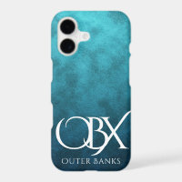 OBX Outer Banks NC on Blue Water Background Beach