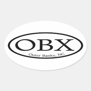 OBX Outer Banks Oval Oval Sticker