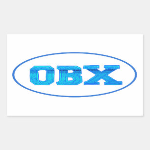 OBX Outer Banks Rectangular Sticker