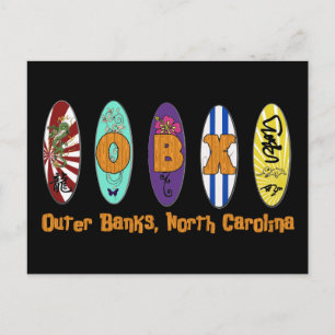 OBX Outer Banks Surf Postcard
