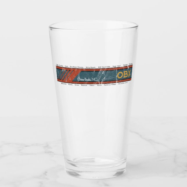 OBX Outer Banks Towns III drk txt dstrssd Glass (Front)