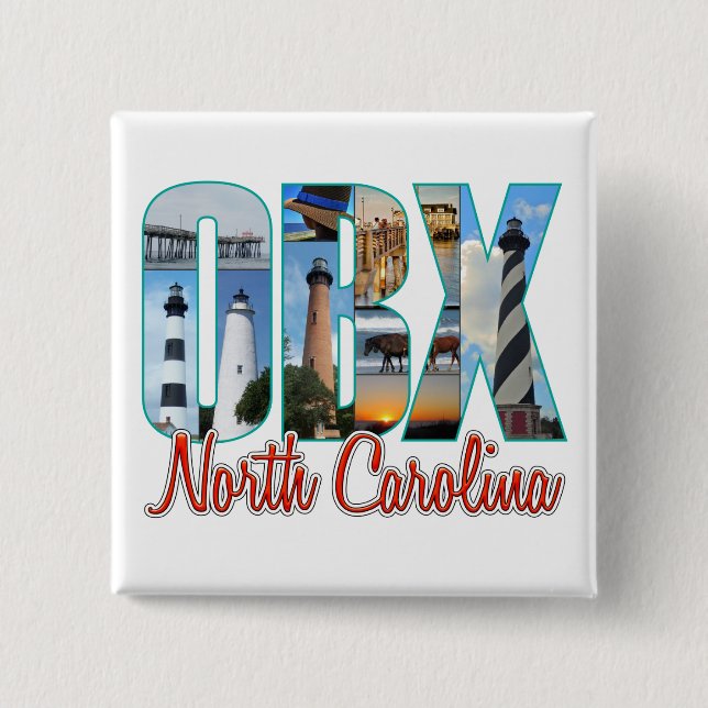 OBX Places Pride 15 Cm Square Badge (Front)