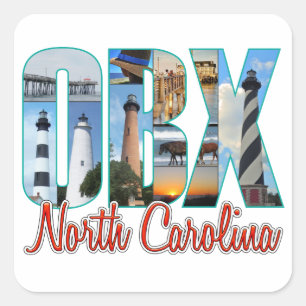 OBX Places Square Sticker