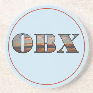 OBX Sunrise Text Coaster