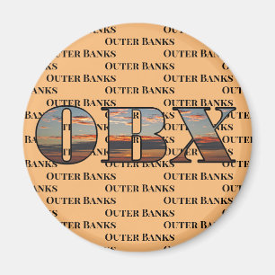  OBX Sunrise Text  Magnet