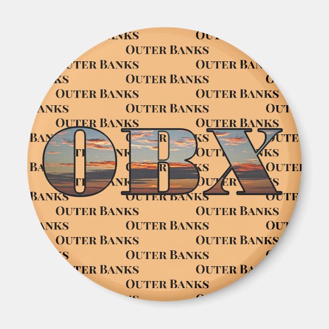  OBX Sunrise Text  Magnet (Front)