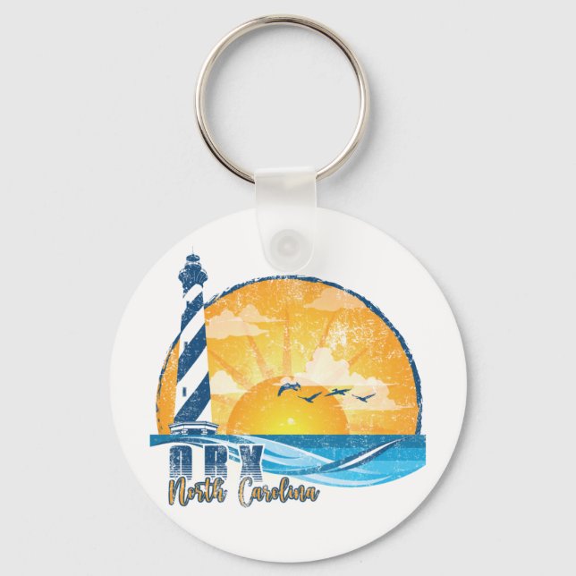 OBX Sunset distressed Key Ring (Front)