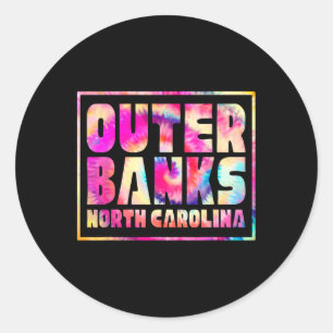 Obx Surfing Outer Banks North Carolina Beach Vacat Classic Round Sticker