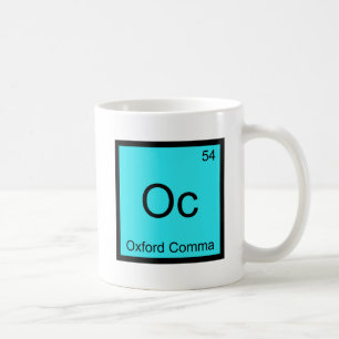 Oc - Oxford Comma Grammar Chemistry Symbol Coffee Mug