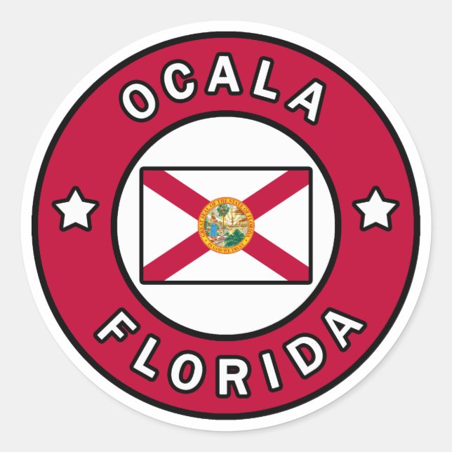 Ocala Florida Classic Round Sticker (Front)