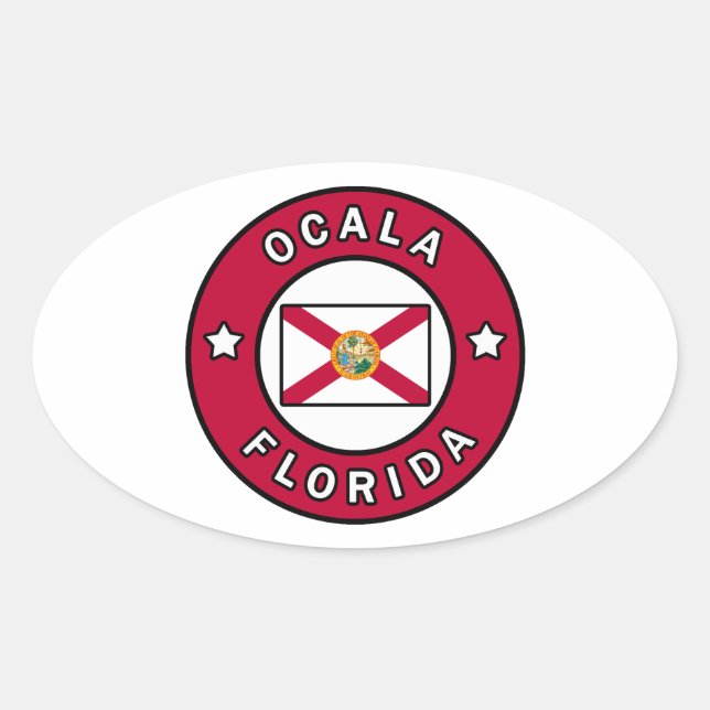Ocala Florida Oval Sticker (Front)
