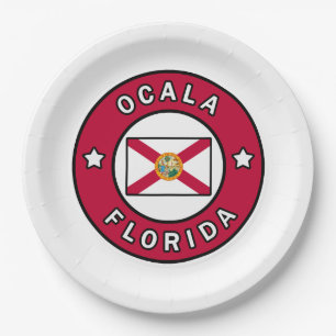 Ocala Florida Paper Plate