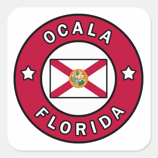Ocala Florida Square Sticker (Front)