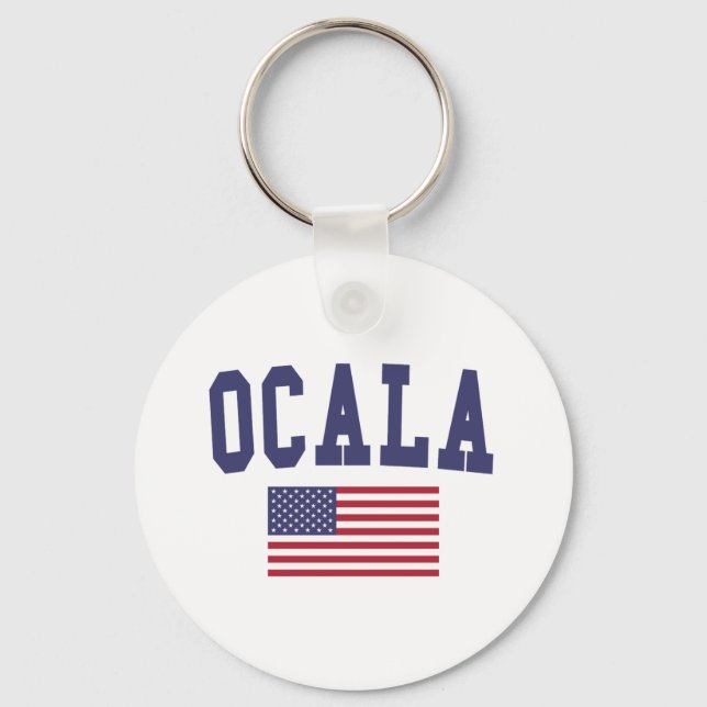 Ocala US Flag Key Ring (Front)