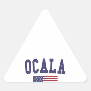 Ocala US Flag Triangle Sticker
