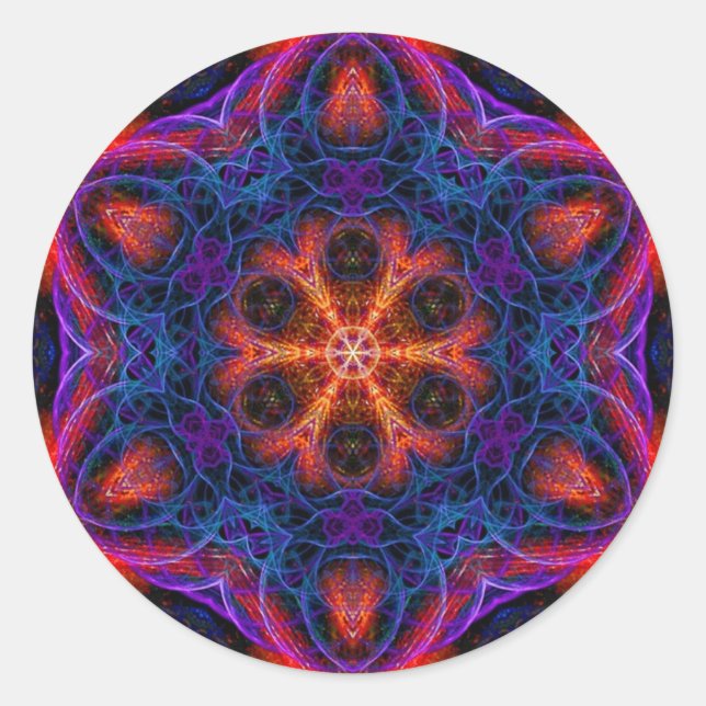 Ocanayia Fractal Mandala Sticker (Front)