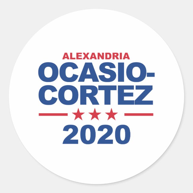 Ocasio-Cortez 2020 Classic Round Sticker (Front)