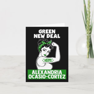 Ocasio-cortez Latina Fuerta Aoc Feministin Grün Ne Card