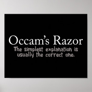 Occam's Razor Principle Poster