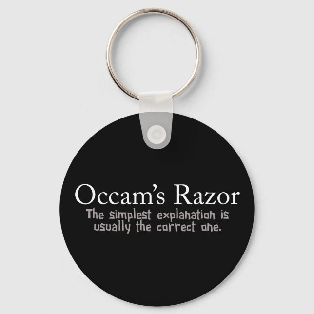 Occam's Razor Scientific Problem Solving Key Ring (Front)