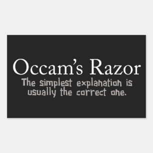 Occam's Razor Scientific Problem Solving Rectangular Sticker