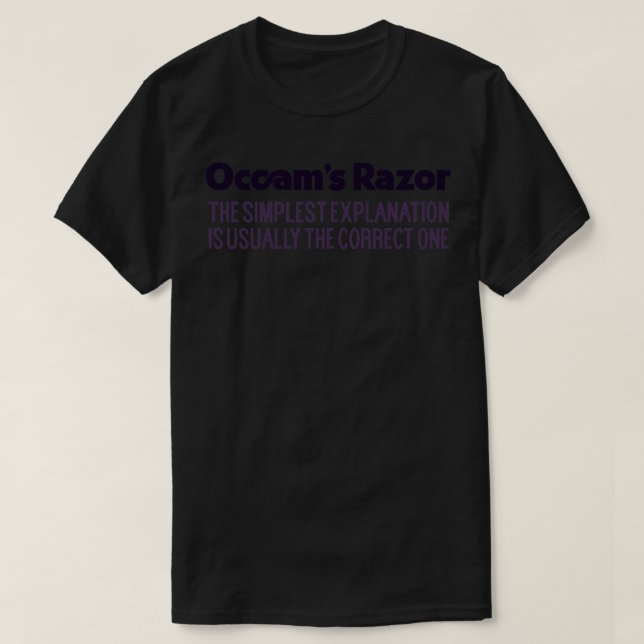 Occams Razor Typography Definition T-Shirt (Design Front)