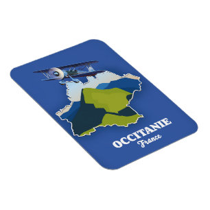 Occitanie France travel map Magnet