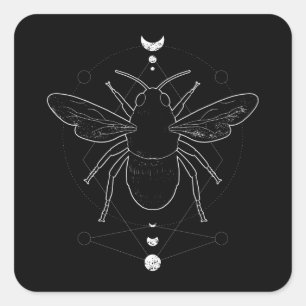 Occult Bee Square Sticker