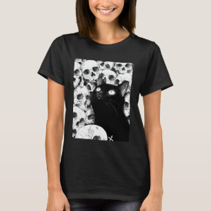 Occult Cat Goth Grunge Punk Alt Aesthetic T-Shirt