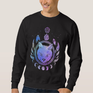 Occult Cat Magic Symbol Wicca Goth Cats Esoteric Sweatshirt