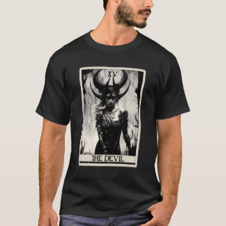 Occult Dark Art Horror The Devil Tarot Card T-Shirt