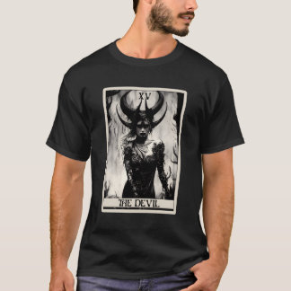 Occult Dark Horror The Devil Tarot Card T-Shirt