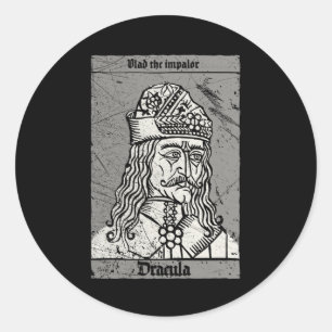 Occult Dracula - Vlad The Impaler Horror Vampire Classic Round Sticker