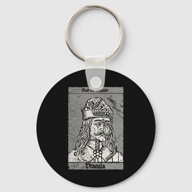 Occult Dracula - Vlad The Impaler Horror Vampire  Key Ring (Front)