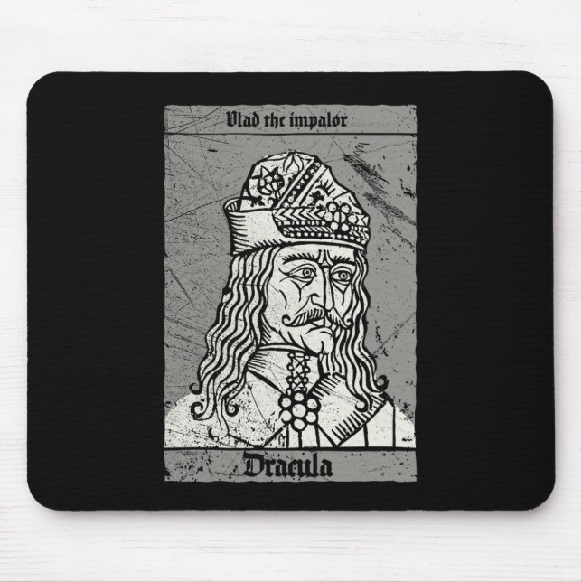 Occult Dracula - Vlad The Impaler Horror Vampire  Mouse Pad (Front)