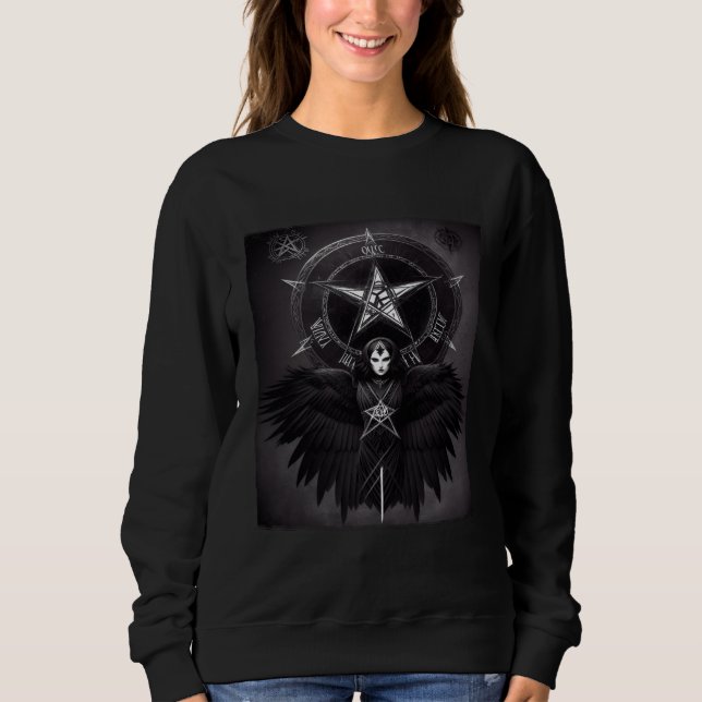 Occult Emo Raven Witchy Goth Aesthetic Grunge Dark Sweatshirt (Front)