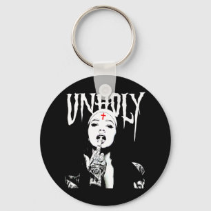 Occult Gothic Dark Satanic Nun Tattoos Unholy Nun Key Ring